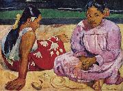 Paul Gauguin Tahitian Women on the Beach painting